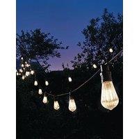 Smart Solar Fluted Festoon Lv String Lights, Warm White - Set Of 10