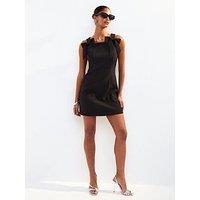 New Look Bow Strap Mini Shift Dress - Black