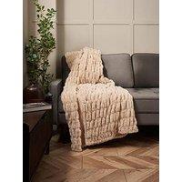 Very Home Nouveau Faux Fur Ruched Throw