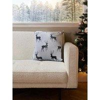 Very Home Christmas Stag Cushion