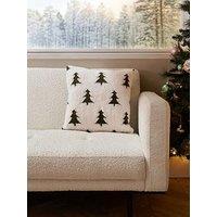 Very Home Christmas Trees Faux Fur Cushion
