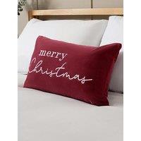 Very Home Merry Christmas Embroidered Cushion