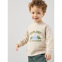 The Very Collection Boys Outdoor Mountain Graphic T-Shirt - Brown