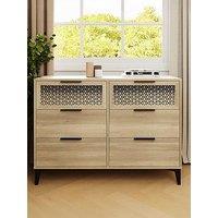 Gfw Ezra 3+3 Drawer Chest Oak