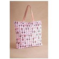 Cath Kidston London Dogs Large Foldaway Tote Bag - Pink