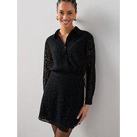 The Very Collection Lace Shirt Dress - Black