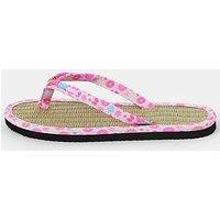 Accessorize Girls Seagrass Flip Flop - Pink