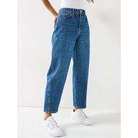 V By Very Carrot Fit High Waist Jeans - Dark Wash