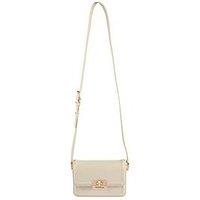 Valentino Floren Nero Turn Lock Cross-Body Bag - White