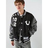 True Religion Buddha Varsity Jacket - Black