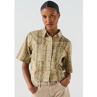 Pieces Salume Short Sleeve Denim Shirt - Multi