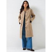 Pieces Long Corduroy Jacket - Brown