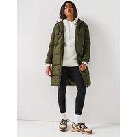 Pieces Long Puffer Jacket - Green