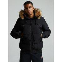 Zavetti Canada Navax Reflective Zip Bomber Jacket - Black