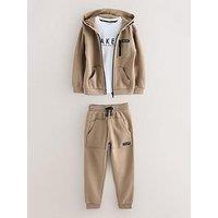 Ted Baker Boys Hoodie Set - Beige
