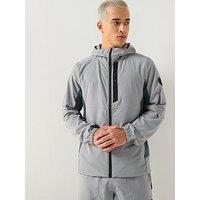 Zavetti Canada Verozo Reflective Zip Through Woven Hoody - Grey