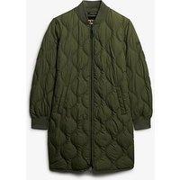 Superdry Long Quilted Liner Jacket - Green