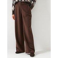 Pieces Wide Leg Trousers - Brown