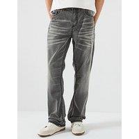 True Religion Bobby Super T Baggy Fit Jeans - Grey