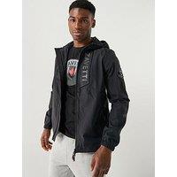 Zavetti Canada Bennaro Hooded Windbreaker Jacket - Black