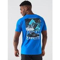 Zavetti Canada Nichellio Graphic Backprint Short Sleeve T-Shirt - Blue