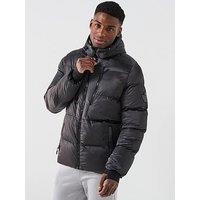 Zavetti Canada Novallini Technical Zip Padded Coat - Dark Grey