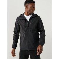 Zavetti Canada Temito Hooded Windbreaker Jacket - Black