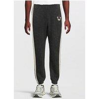 True Religion Mesh Inset Cuffed Joggers - Black