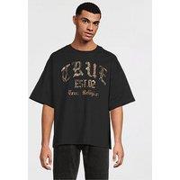 True Religion Camo Print Oversized T-Shirt - Black