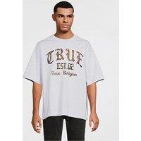 True Religion Camo Print Oversized T-Shirt - Grey