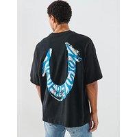 True Religion Paint Back Graphic Oversized T-Shirt - Black