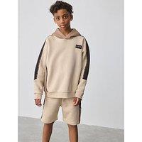 Ted Baker Boys Varsity Hoodie And Short Set - Beige