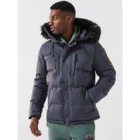 Zavetti Canada Oshawa 2.0 Padded Parka Coat - Dark Grey
