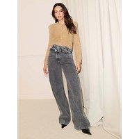 Michelle Keegan Asymmetric Jeans - Grey