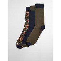 Barbour Case Fairisle Sock Gift Set - Green Multi