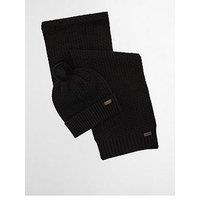 Barbour Ramside Beanie And Scarf Gift Set - Black