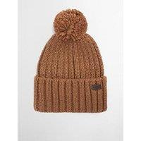 Barbour Kelson Pom Knitted Beanie Hat - Brown