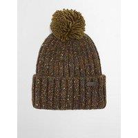 Barbour Kelson Fleck Pom Beanie Hat - Khaki
