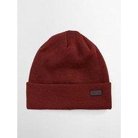 Barbour Healey Beanie Hat - Dark Red