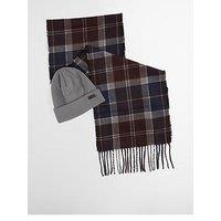 Barbour Swinton Beanie & Scarf Gift Set - Navy