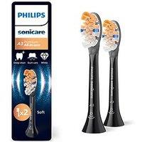 Philips Sonicare A3 Premium All-In-One, Genuine Replacement Toothbrush Heads, Black, 2 Pack, Hx9092/88