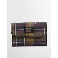Barbour Tartan Hanging Washbag - Green Multi