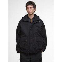 Barbour Re-Engineered Waded Spey Hooded Showerproof Jacket - Black
