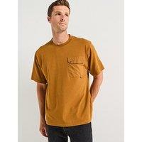 Barbour Leazes Pocket Detail T-Shirt - Dark Orange