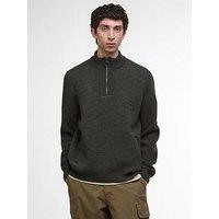 Barbour Milburn Half Zip Knitted Jumper - Green