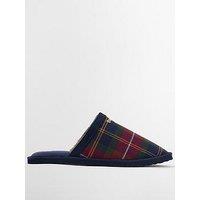 Barbour Everitt Mule Faux Suede Slippers - Navy