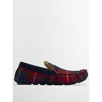 Barbour Monty Tartan Moccasin Slippers - Navy