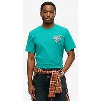 Superdry Outdoor Narrative Back Graphic Loose Fit T-Shirt - Green