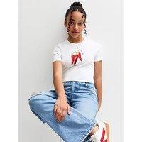 New Look 915 Girls Always Chill Embellished Chilli T-Shirt - White
