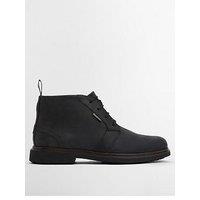 Barbour Meays Waxed Leather Chukka Boots - Black